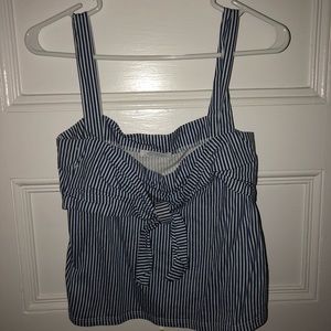Blue striped tank top